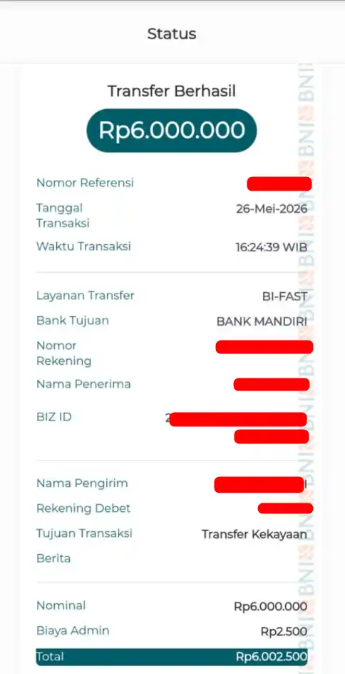 Bukti Transfer