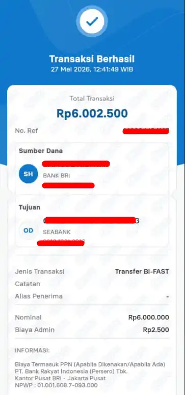 Bukti Transfer