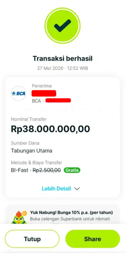 Bukti Transfer