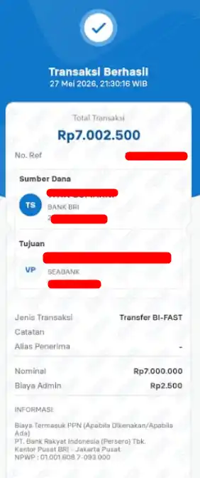Bukti Transfer