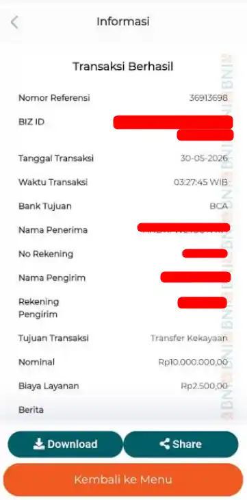 Bukti Transfer