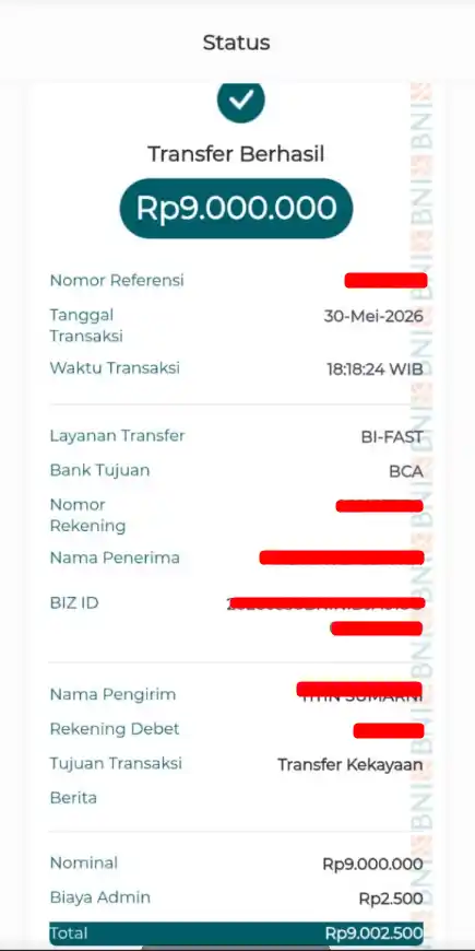 Bukti Transfer