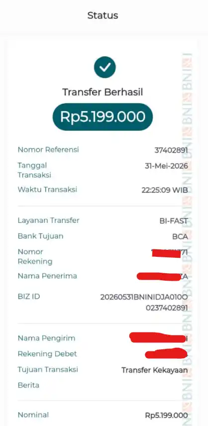 Bukti Transfer