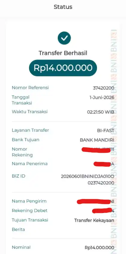Bukti Transfer
