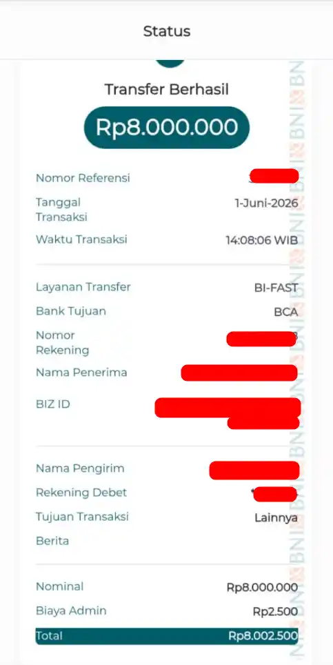 Bukti Transfer
