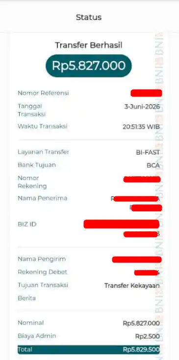 Bukti Transfer
