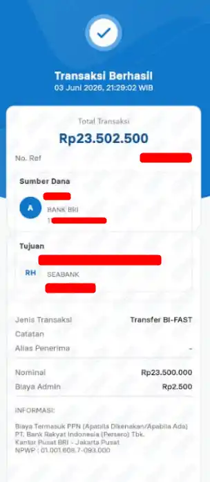 Bukti Transfer