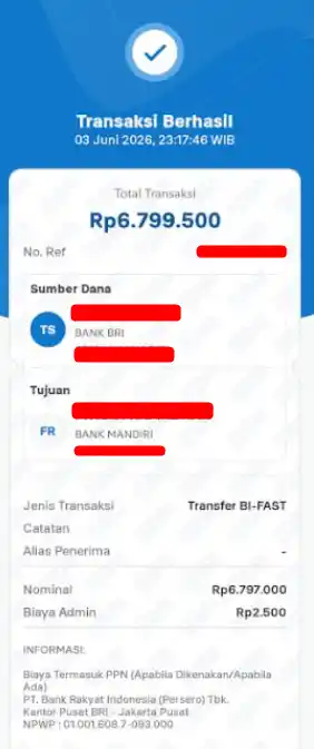 Bukti Transfer