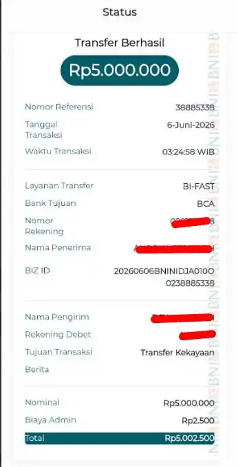 Bukti Transfer