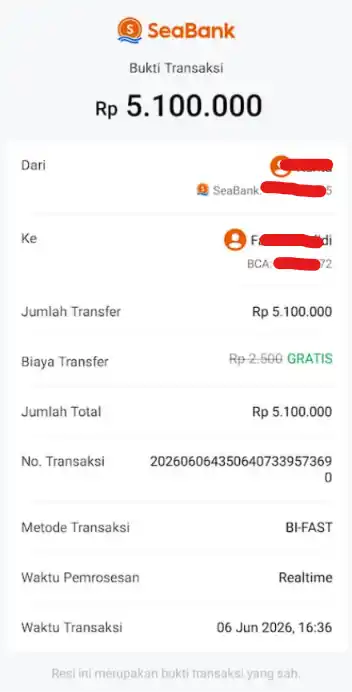 Bukti Transfer