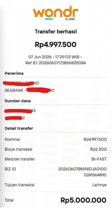 Bukti Transfer