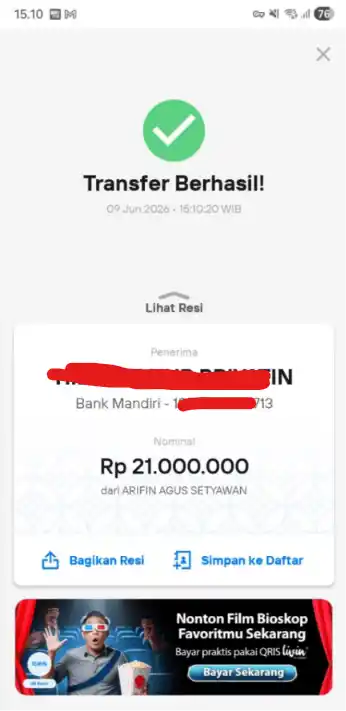 Bukti Transfer