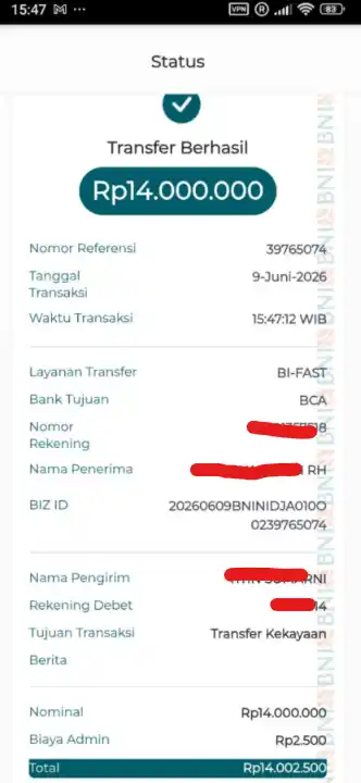 Bukti Transfer