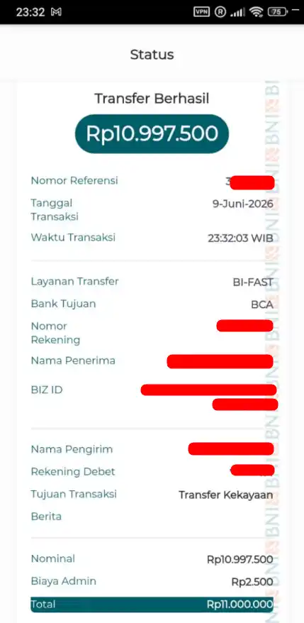 Bukti Transfer