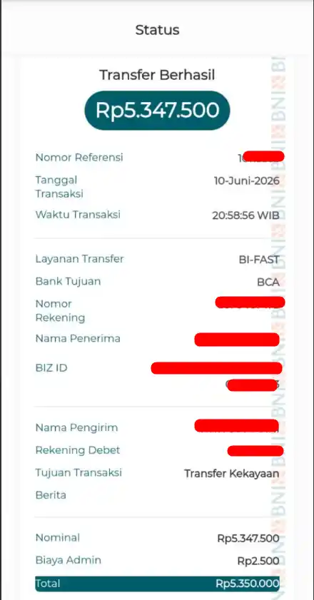 Bukti Transfer