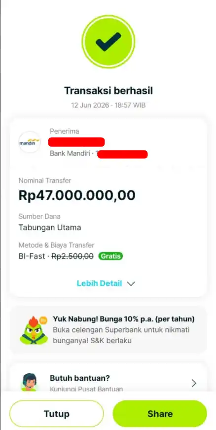 Bukti Transfer