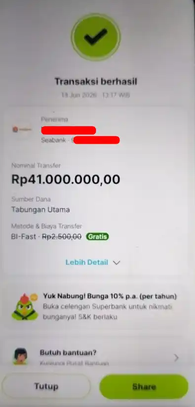 Bukti Transfer
