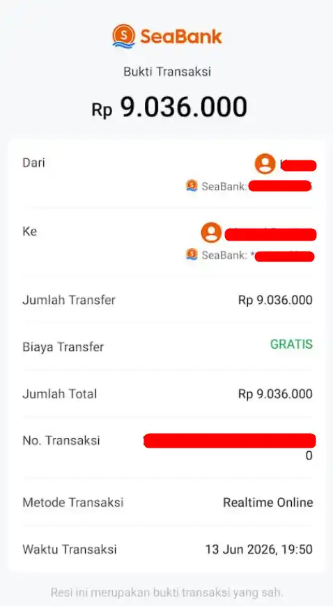 Bukti Transfer