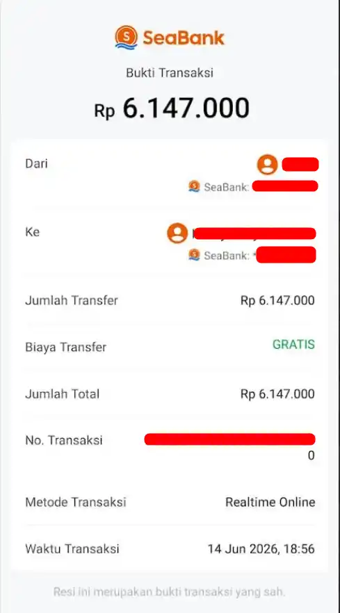 Bukti Transfer