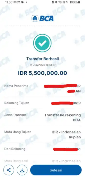 Bukti Transfer