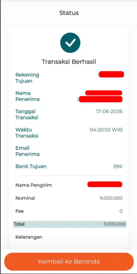 Bukti Transfer