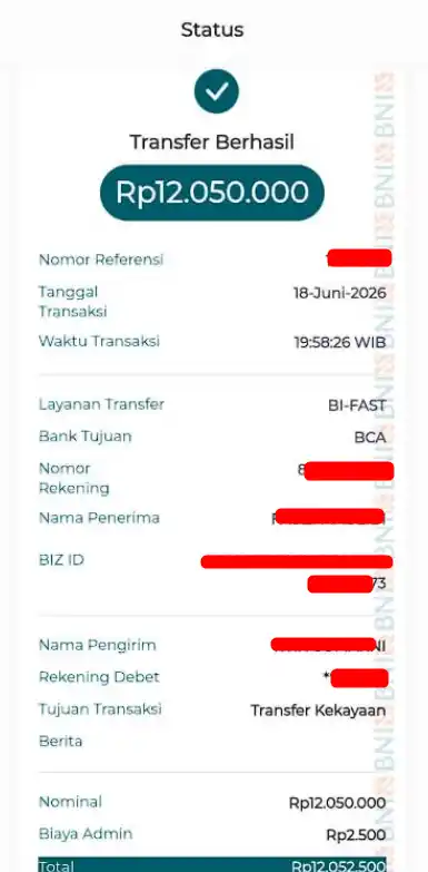 Bukti Transfer