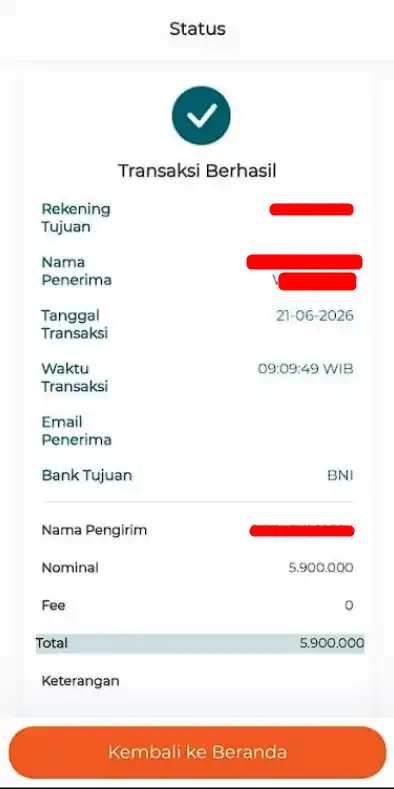 Bukti Transfer