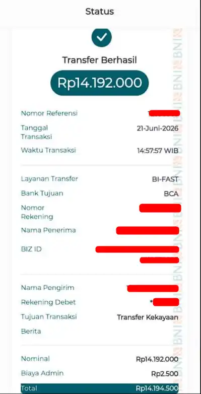 Bukti Transfer