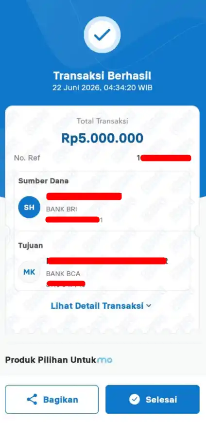 Bukti Transfer