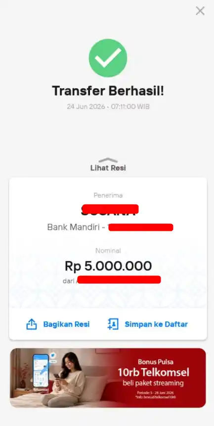 Bukti Transfer
