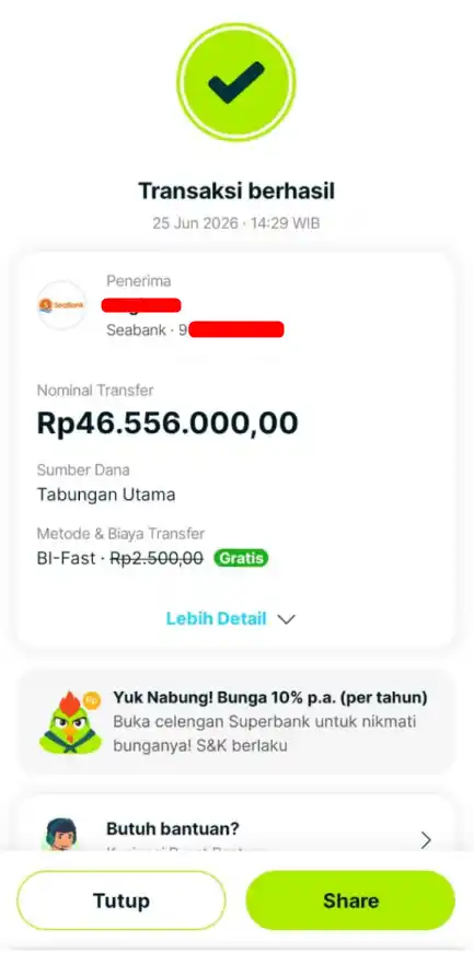 Bukti Transfer