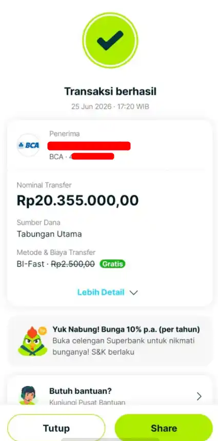 Bukti Transfer