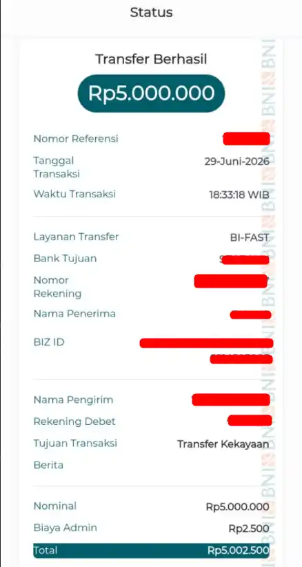 Bukti Transfer