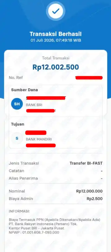 Bukti Transfer