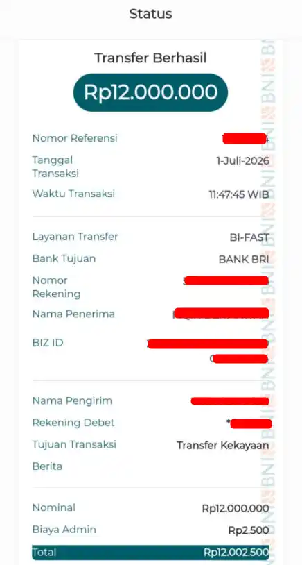 Bukti Transfer