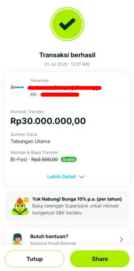 Bukti Transfer