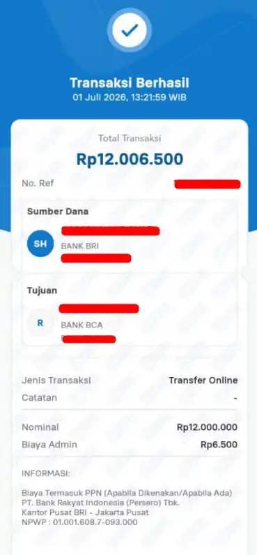 Bukti Transfer