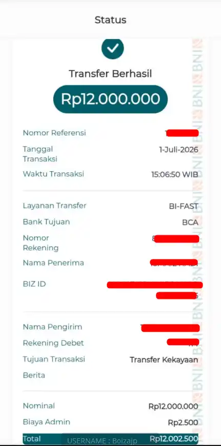 Bukti Transfer