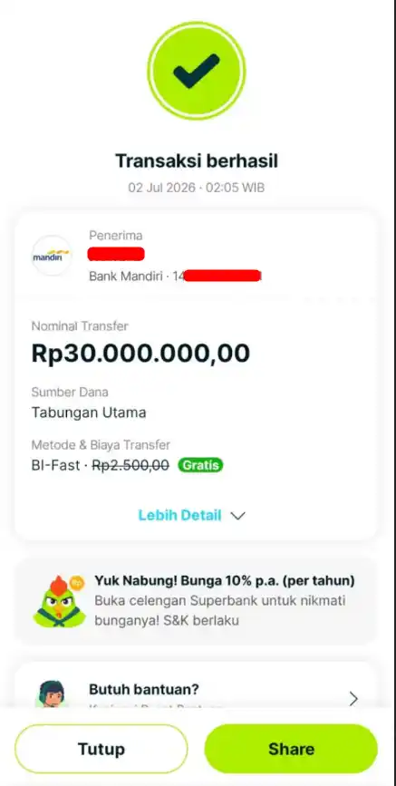 Bukti Transfer