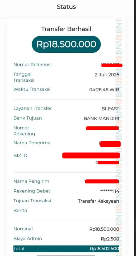 Bukti Transfer