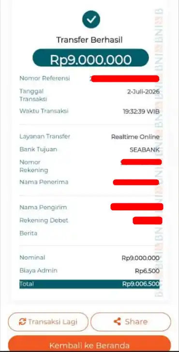 Bukti Transfer