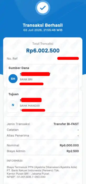 Bukti Transfer