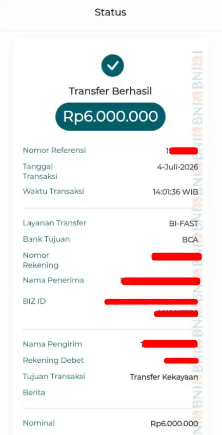 Bukti Transfer