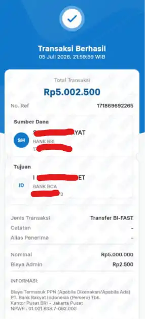 Bukti Transfer