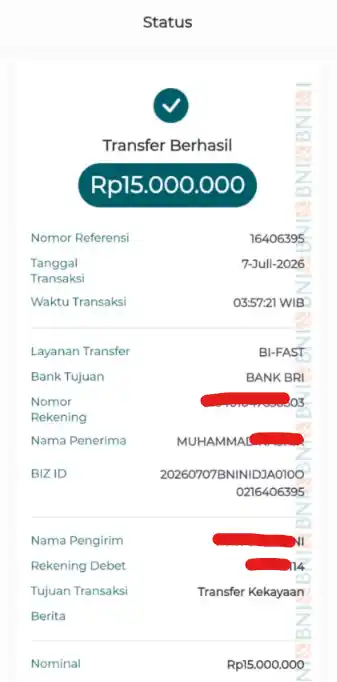 Bukti Transfer