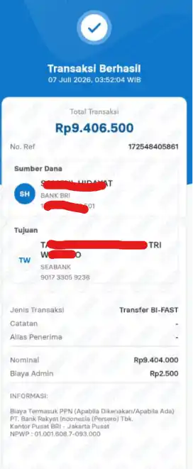 Bukti Transfer