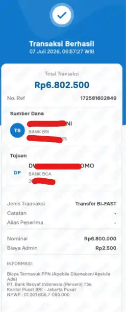Bukti Transfer