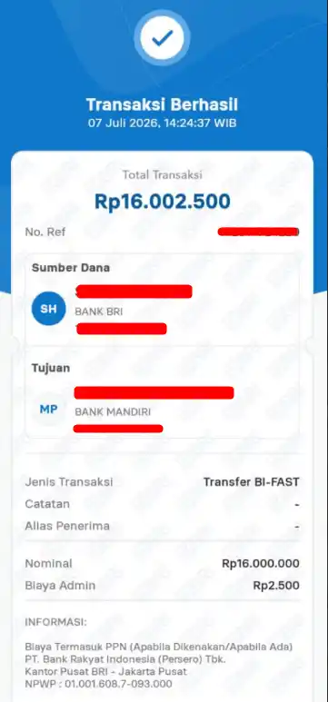 Bukti Transfer