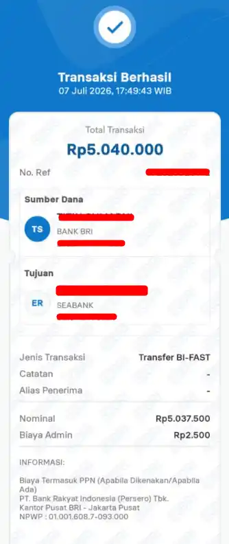 Bukti Transfer