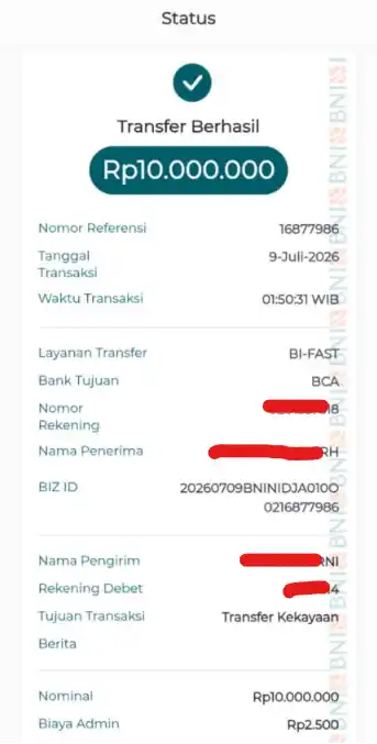Bukti Transfer